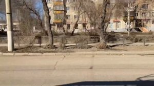 Обзор из трамвая 2 апреля 2023 г Магнитогорск