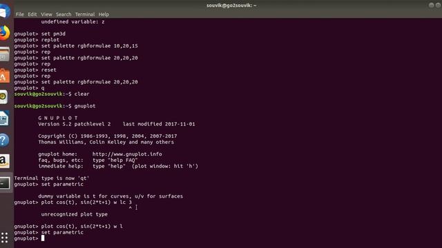 gnuplot: Polar plot,Parametric plot,Surface plot, 3d plot, Iteration in gnuplot смотреть онлайн