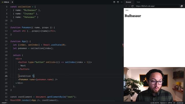 Render Conditionally with a Ternary смотреть онлайн