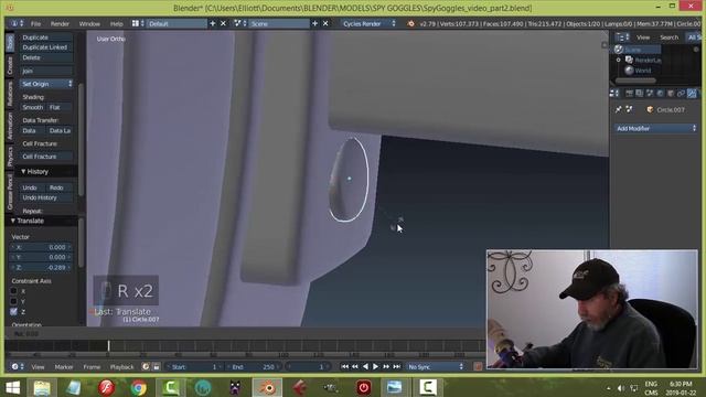 Blender: Modeling Spy Goggles (Part 2) смотреть онлайн
