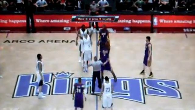 NBA 2k9 XBOX 360 gameplay video Sacramento Kings смотреть онлайн