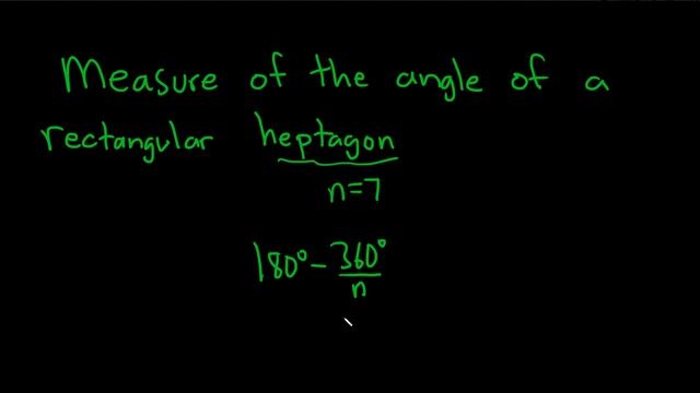 Find the Measure of the Angle of a Regular Heptagon смотреть онлайн