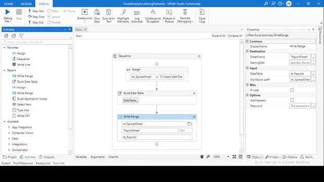 Uipath || Create Empty Excel File Using DataTable смотреть онлайн