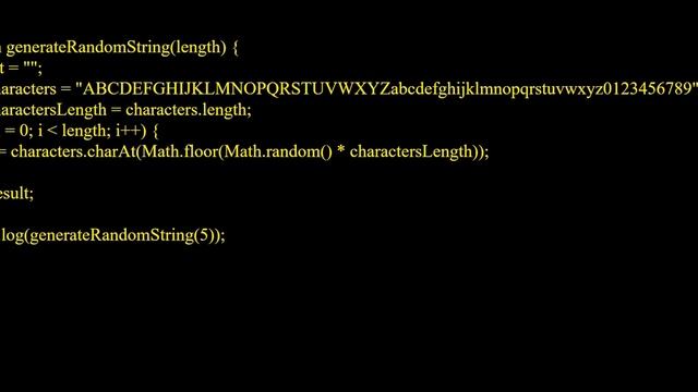 Как сгенерировать случайную строку в JavaScript смотреть онлайн