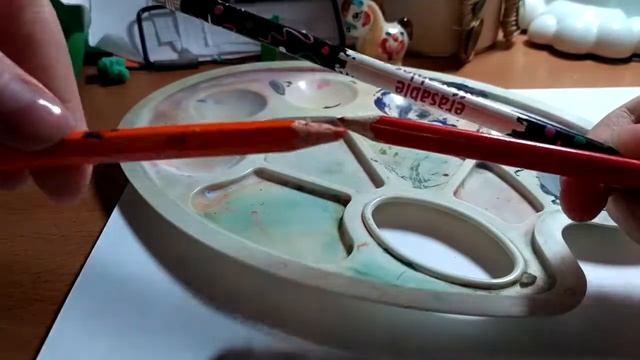 Как сделать акварельные карандаши из обычного карандаша.1часть смотреть онлайн