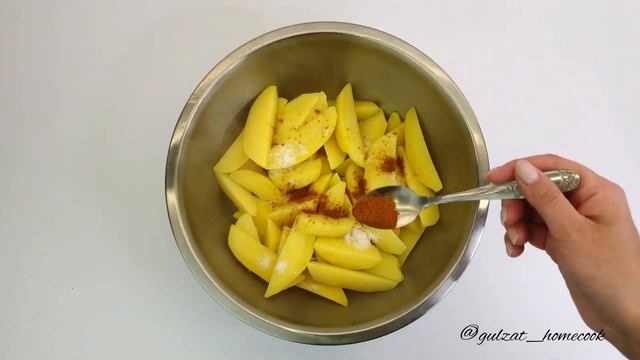 Картофель по-деревенски за 30 минут. Картофельные дольки. смотреть онлайн