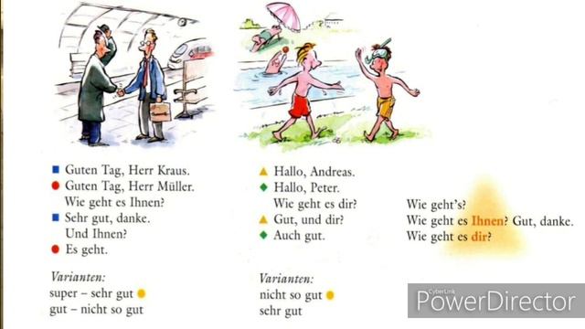 Уроки німецької мови. Заняття 5. Привітання та прощання на практиці. 