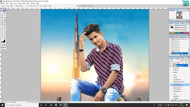 Photoshop 7.0 Photo Editing - Background Change and Skin Retouching Tutorial смотреть онлайн