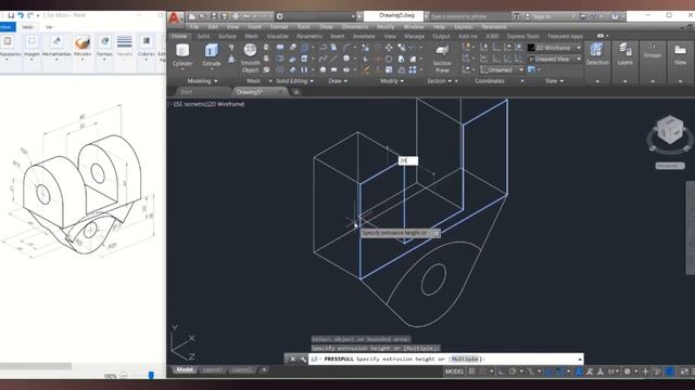 3D AutoCAD ejercicio 32 смотреть онлайн