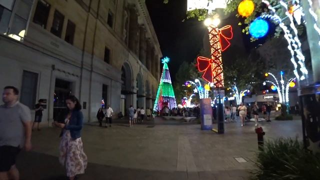 Австралия в праздники. Вечерний Перт. Perth Christmas смотреть онлайн