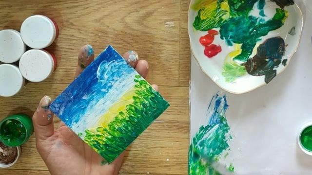 Пейзаж мастихином Как нарисовать для новичков картину своими руками смотреть онлайн