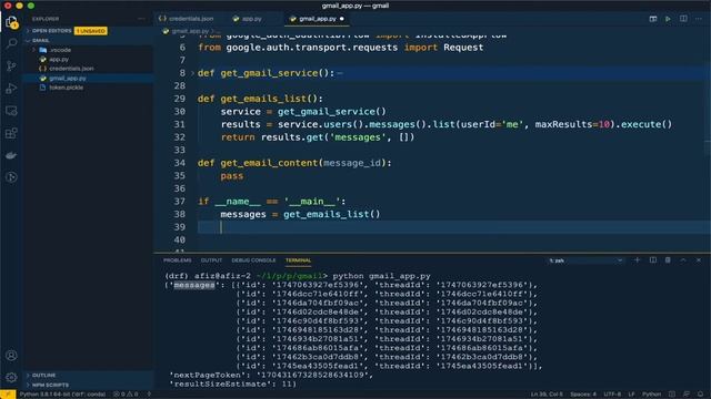 Gmail APIs Quick start with Python #2 Download the content of the email смотреть онлайн