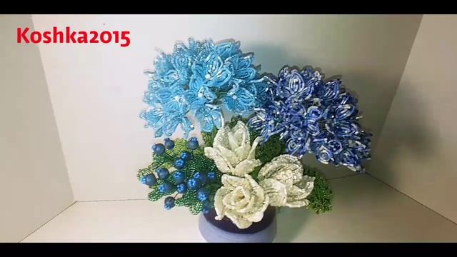 #цветы из бисера Композиция "ВОСТОРГ" АНОНС к МК от Koshka2015 - цветы из бисера, бисероплетение смотреть онлайн