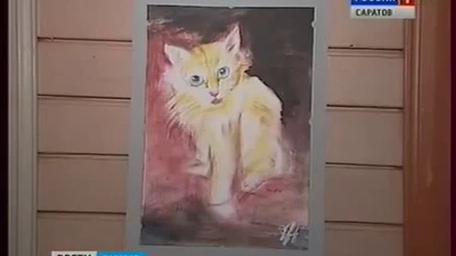 185-летие Н.Г. Чернышевского. Выставка рисунков кошек. 2013г. смотреть онлайн