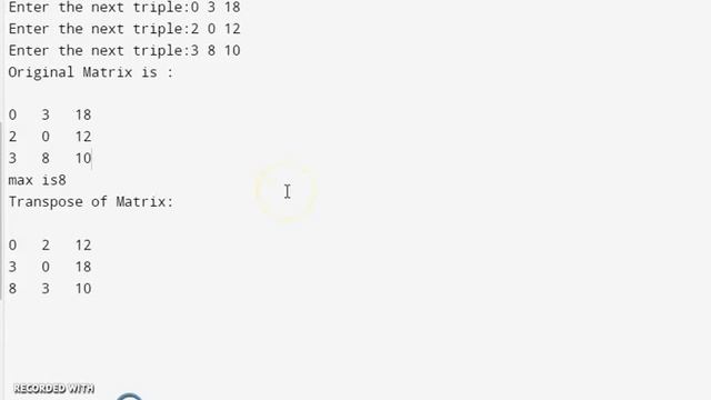 Sorted Transpose of Sparse Matrix using C++ | Data Structures C++ смотреть онлайн