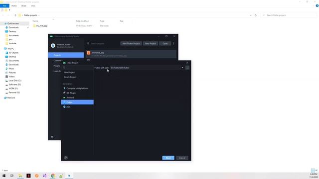 How to create a Flutter project in Android Studio | Flutter tutorial for beginners Episode: 05, Urd смотреть онлайн
