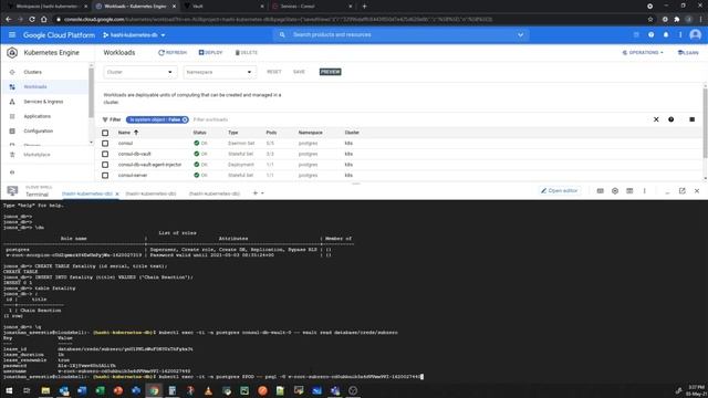 Terraform GKE Vault Consul Postgres part 3 смотреть онлайн