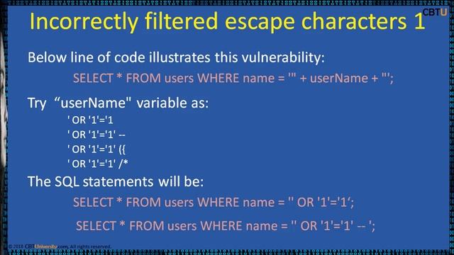 14.2 SQL Injection attacks смотреть онлайн