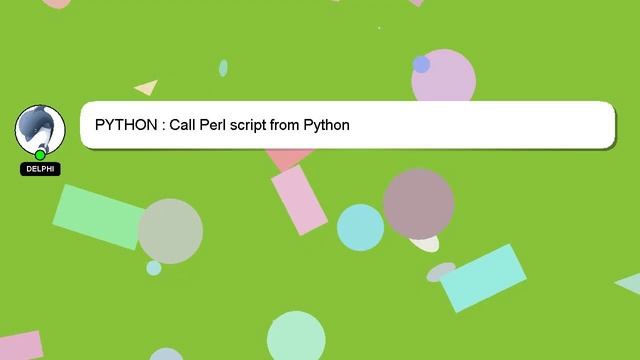 PYTHON : Call Perl script from Python смотреть онлайн