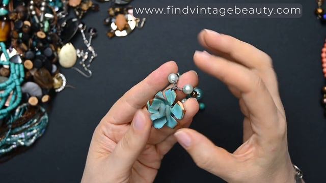 90er Jahre Trend Vintage Schmuck |Türkis Granat Amethyst Quarz und anderen Schmucksteinen gefunden смотреть онлайн