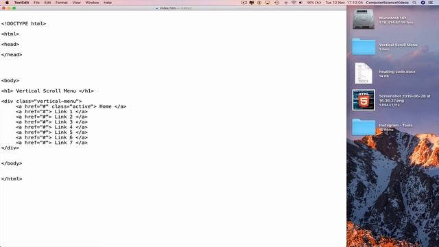 How to CODE a Vertical Scroll Menu Using HTML5 & CSS3 Programming | New смотреть онлайн