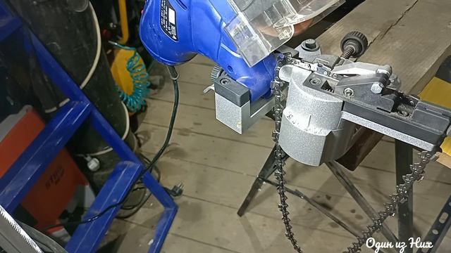 Перетачиваю пильную цепь под 10° для продольного пиления. смотреть онлайн