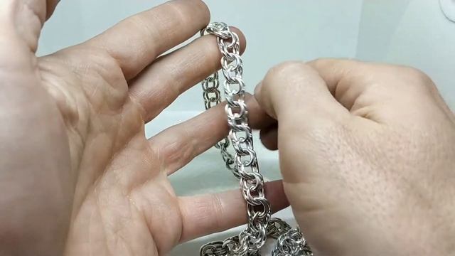Новая серебряная цепь Бисмарк 925 пробы смотреть онлайн