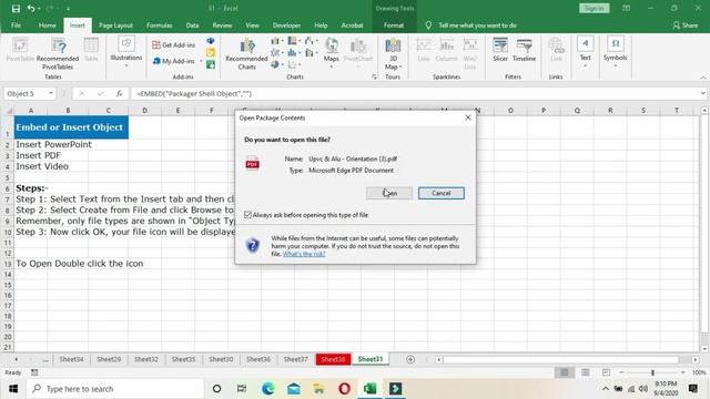 MS Excel - Insert Object смотреть онлайн