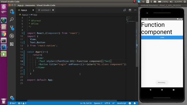 React-Native Hindi tutorial #7 functional component смотреть онлайн