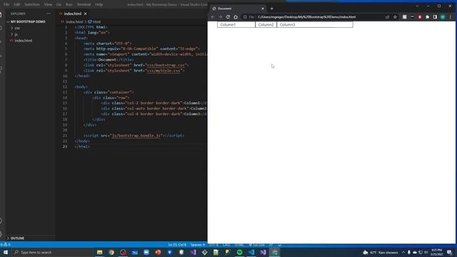 Bootstrap Row and Column Basics смотреть онлайн