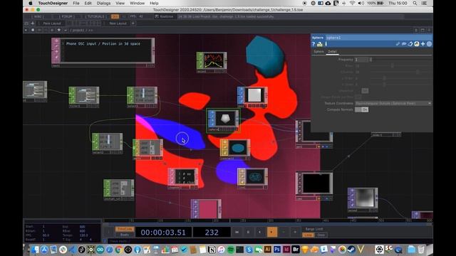 Benjamin Carrier - phone sensors, OSC - Championship TouchDesigner Project смотреть онлайн