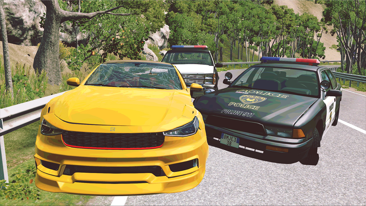 Beamng drive - автомобильная погоня в маленькой Италии 2 | HITGAMEZ