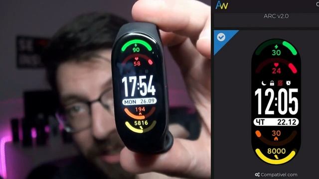 AS MELHORES WATCHFACES PARA MI BAND 7 | PERSONALIZE SUA MI BAND 7 смотреть онлайн