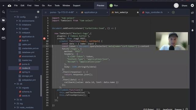 Code Along Video Subscription App #17 TomSelect.js - VanillaJS plugin to select or create tags смотреть онлайн