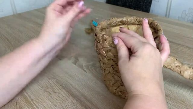 DIY Плетёный Цветочный горшок из бумаги для выпечки Blümentopf aus Backpapier смотреть онлайн