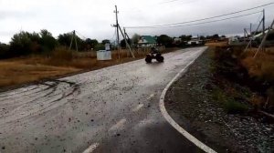 Покатушка зимой на квадроцикле. Квадрацикл зимой. Покатушка на квадрике!