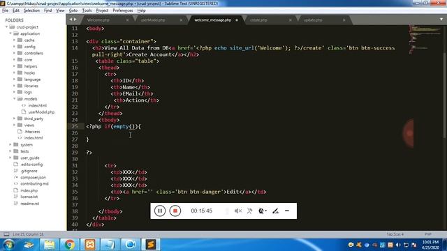 CRUD Project Codeigniter Source Code смотреть онлайн
