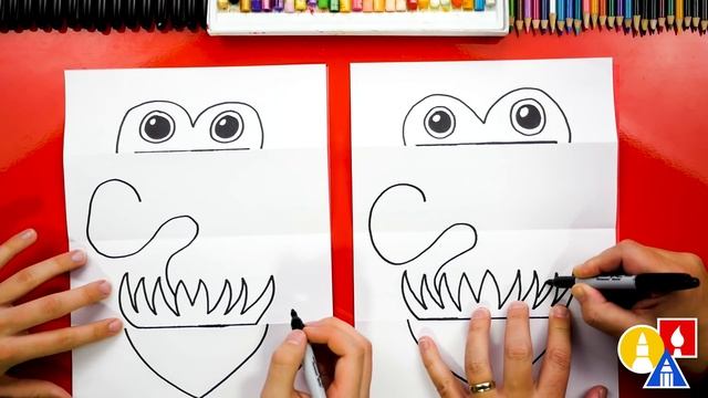 How To Draw A Heart Monster - Folding Surprise смотреть онлайн