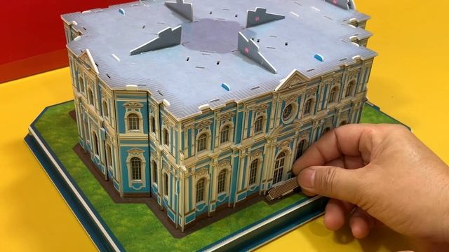 DIY Craft Instruction 3D Puzzle Cubicfun SMOLNY CATHEDRAL