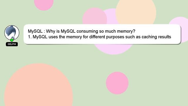 MySQL : Why is MySQL consuming so much memory? смотреть онлайн