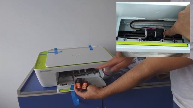 Instruções iniciais Impressora HP 2135 Bulk ink смотреть онлайн