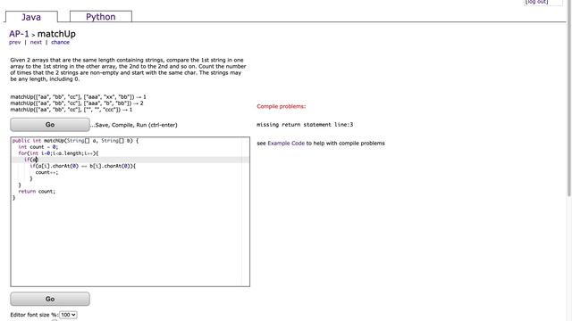 codingBat(java) AP - 1 matchUp смотреть онлайн