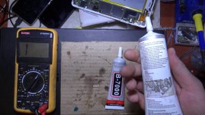 Тест клея B7000 на электропроводимость