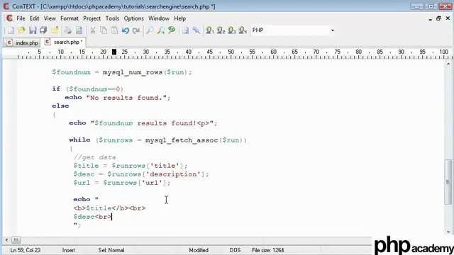 PHP Tutorials Create a Search Engine Part 5 смотреть онлайн