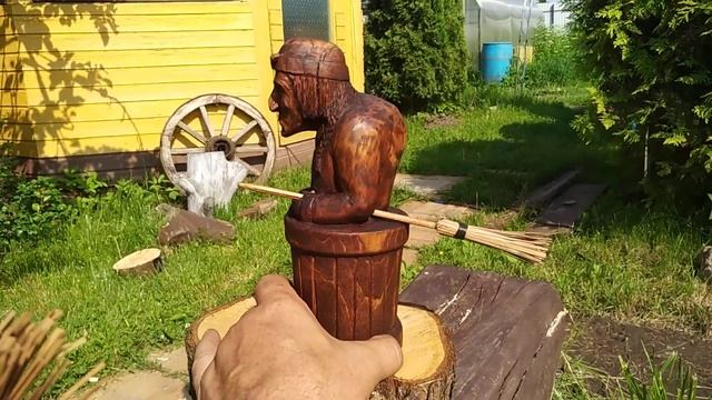 Маленькая Баба-Яга - своими руками. И декоративный прудик. смотреть онлайн