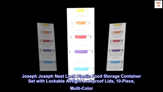 Joseph Joseph Nest Lock Plastic Food Storage Container Set with Lockable Airtight Leakproof Lids смотреть онлайн