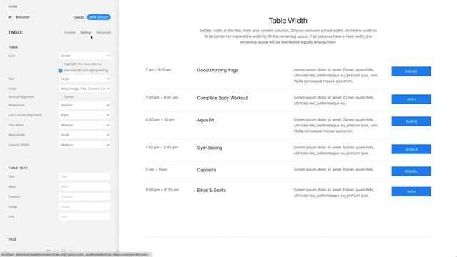 Using the Table Element | YOOtheme Documentation смотреть онлайн