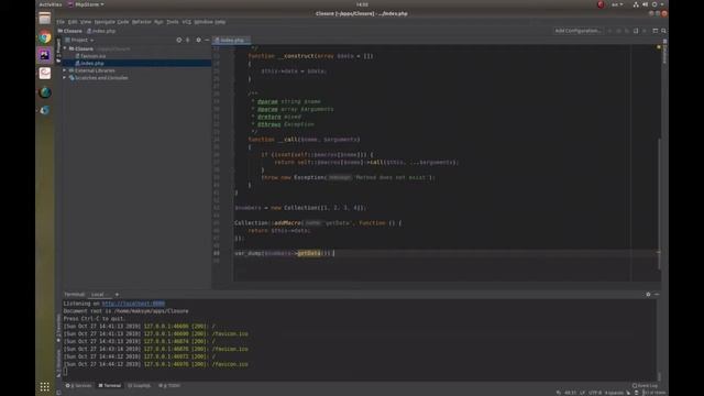 Closure (замыкание) в php. Laravel Macroable Interface смотреть онлайн