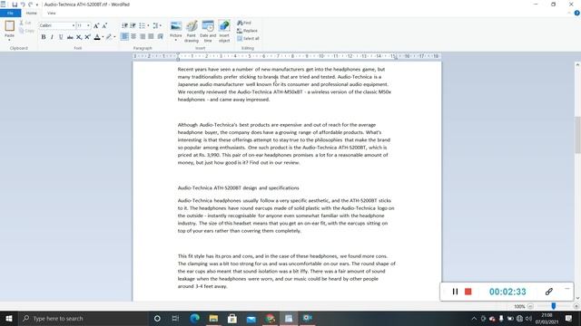 Audio Technica ATH S200BT Honest Review 2021 смотреть онлайн