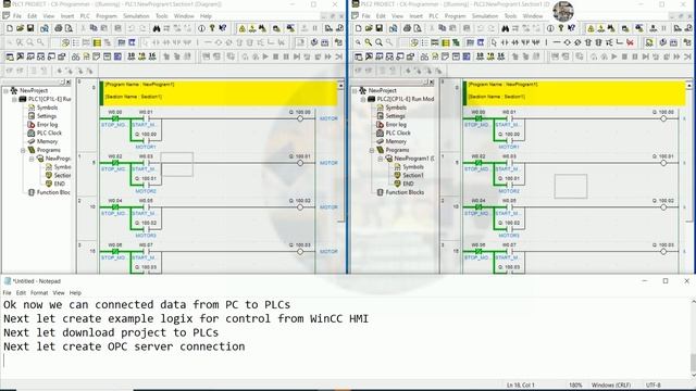 PLC Omron OPC Server/Client communication with WinCC Flexible 2008 SP5 HMI SCADA смотреть онлайн